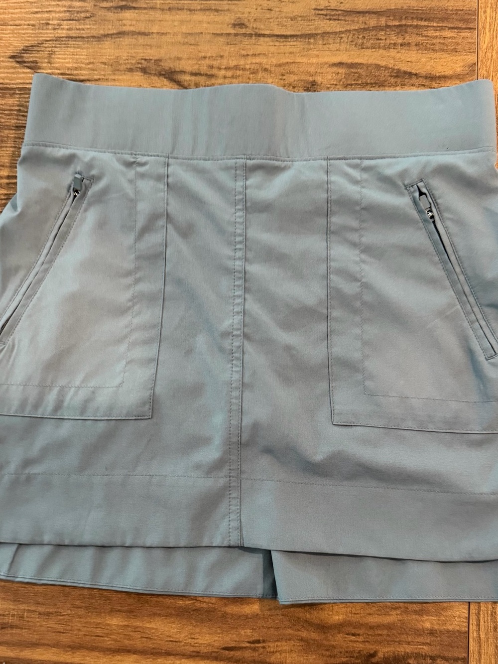 Women’s Slate Blue Athletic Skort with Zip Pockets Kyodan Athleisure Performance